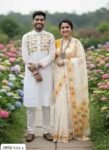 এক্সক্লুসিভ ধুপিয়ান সিল্ক শাড়ি এবং ম্যাচিং পাঞ্জাবি কাপল সেট